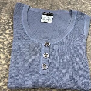 CHANEL VINTAGE LAVENDERISH SLEEVELESS TOP SIZE 40/8-10